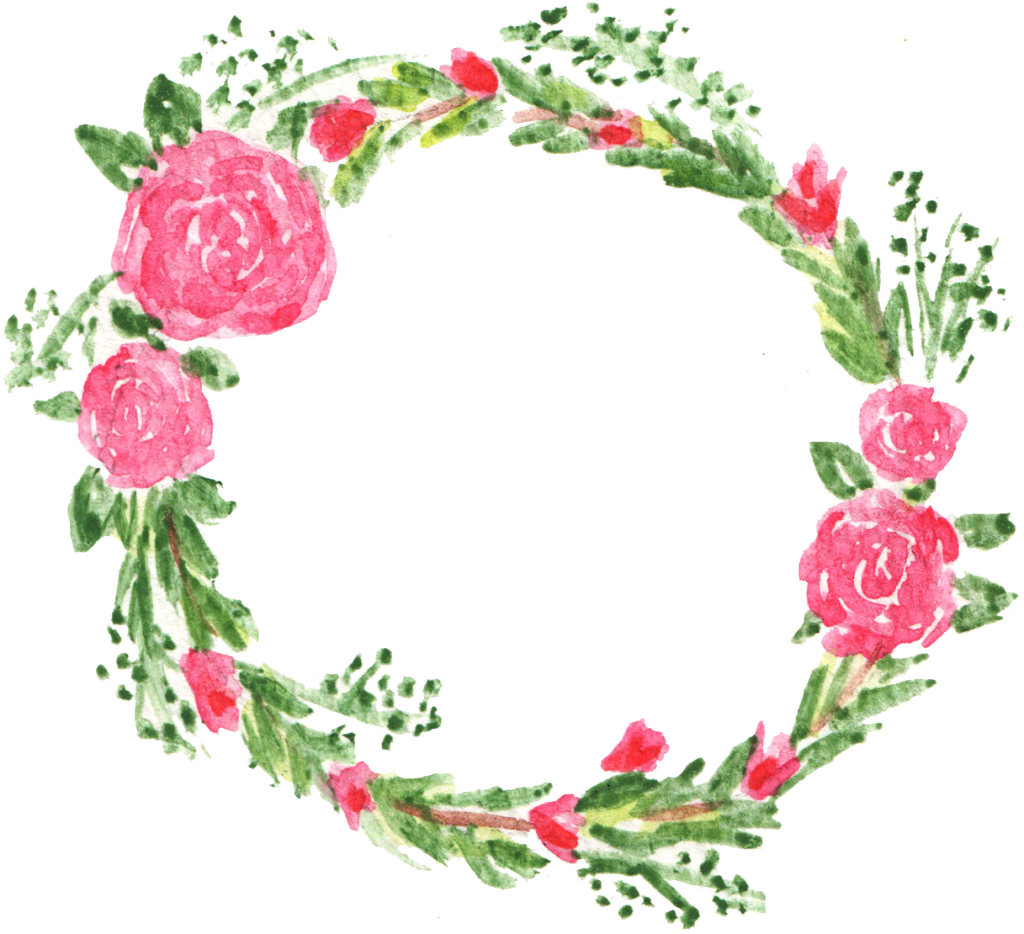 手绘花环素材png