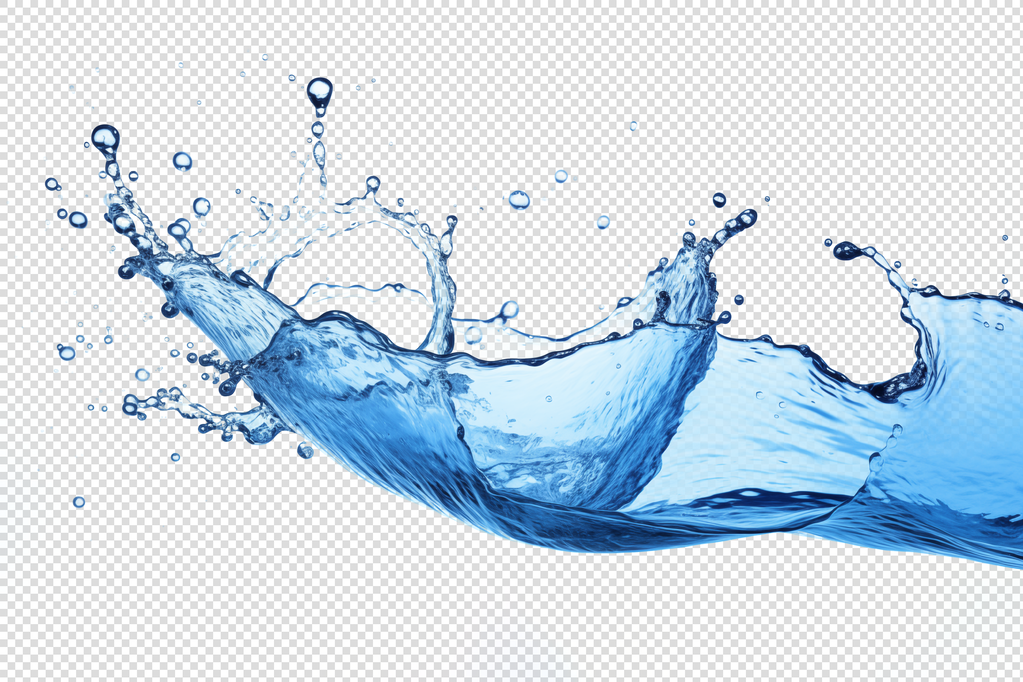 透明底水流波浪素材