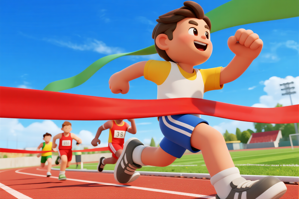 田径运动员插画人物