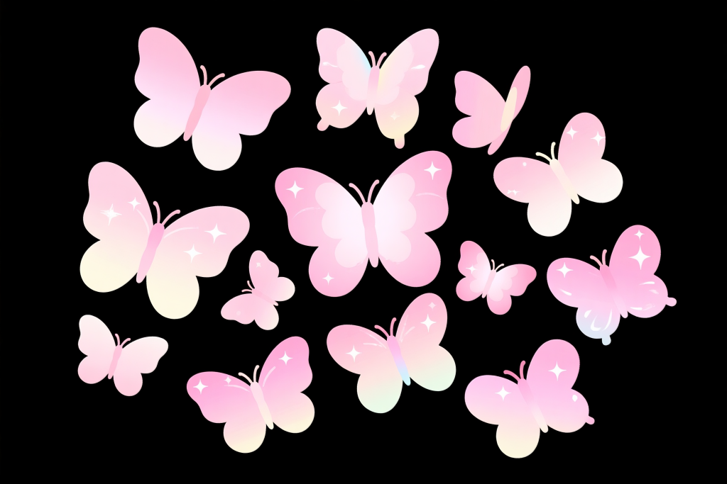 手绘蝴蝶插画元素