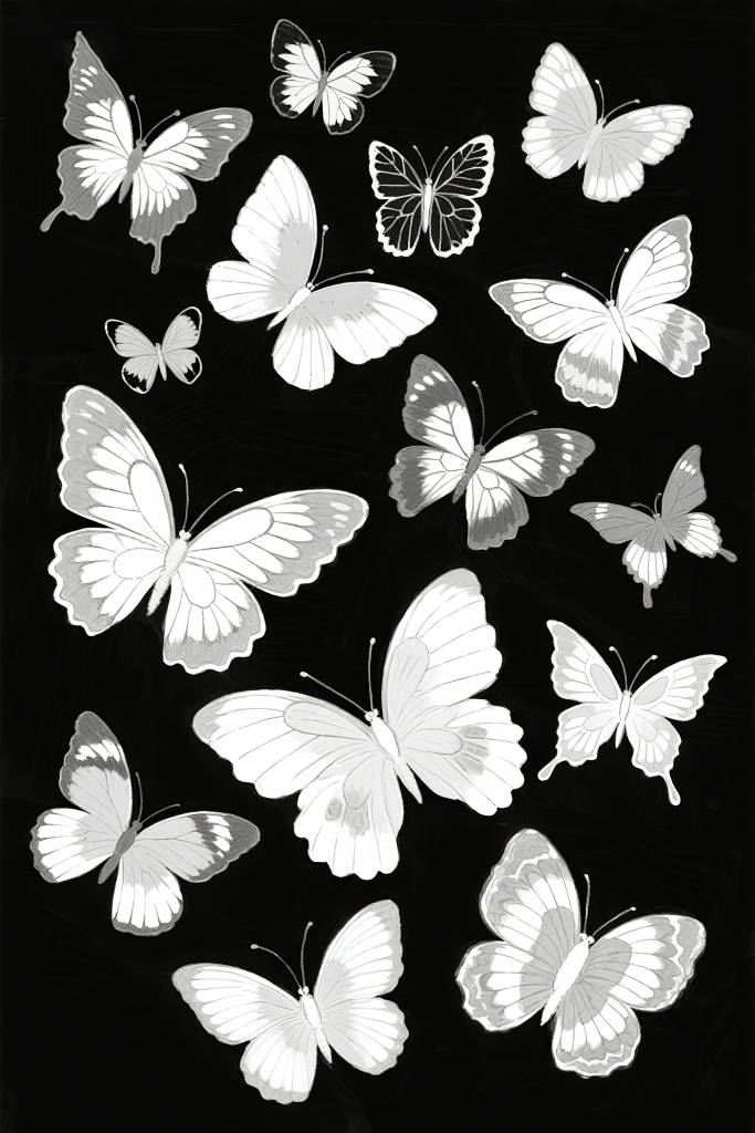 卡通蝴蝶插画元素