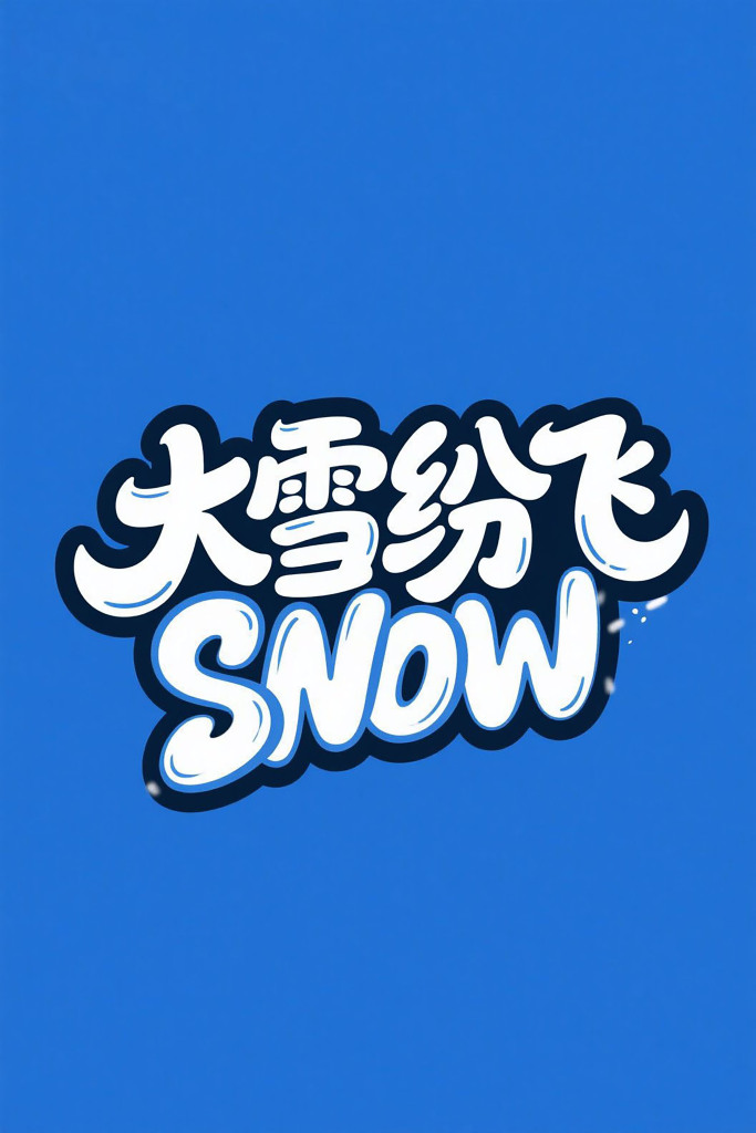 冬季大雪节气大雪纷飞中文艺术字