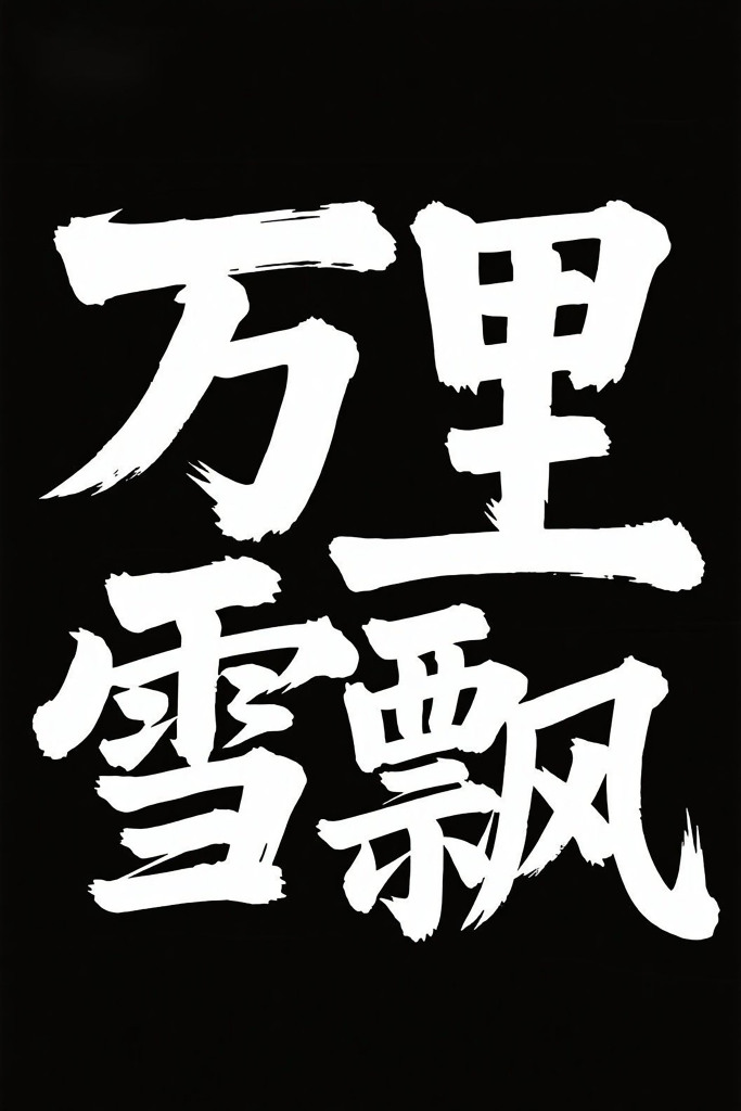 大雪节气万里飘雪主题艺术字