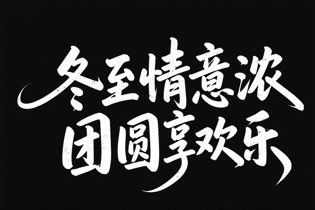 冬至节气文字艺术字体