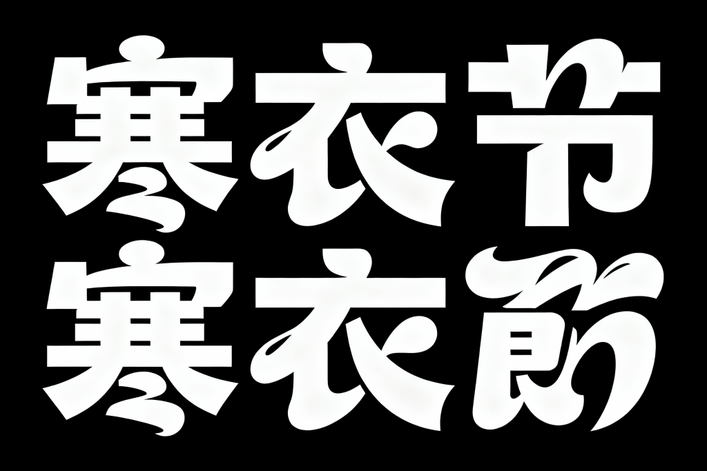 寒衣节标题字体设计