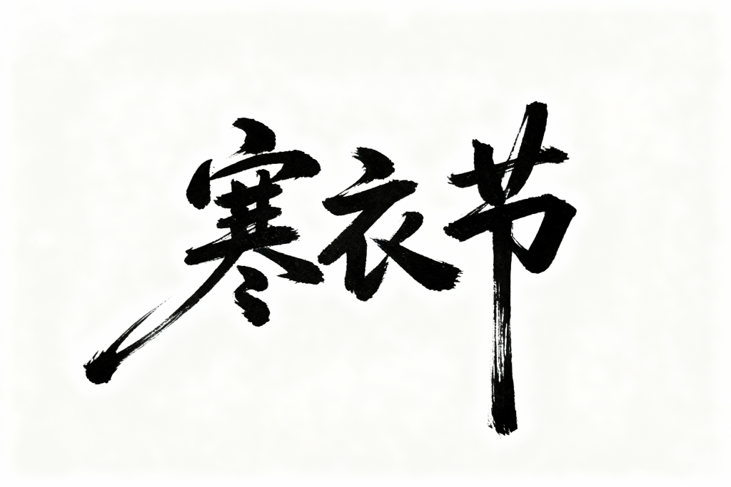 寒衣节标题字体设计