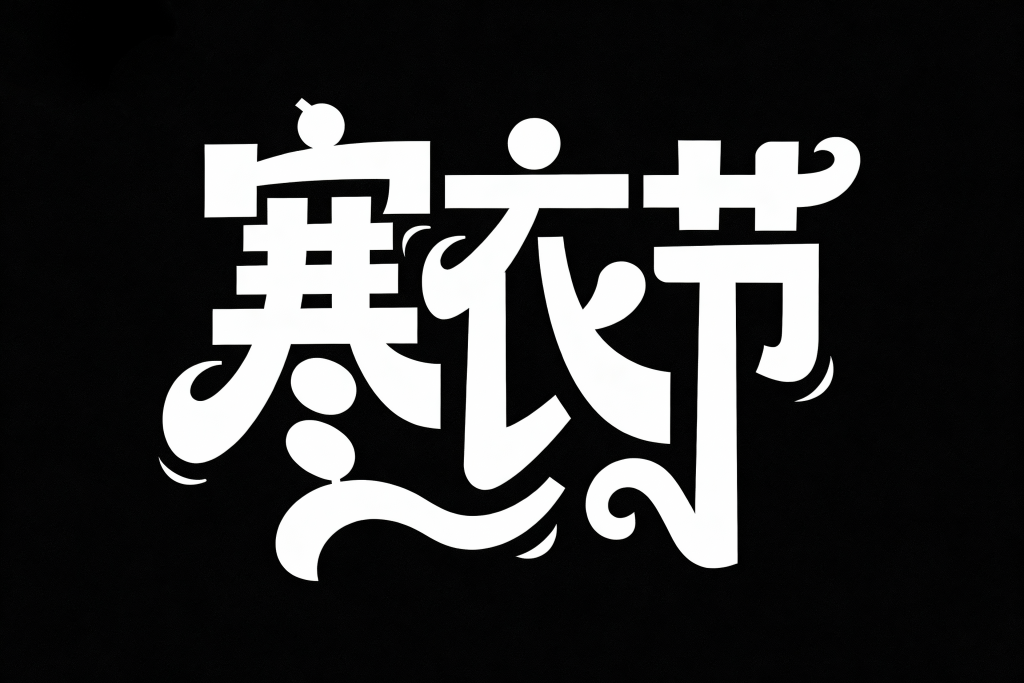 寒衣节主题艺术字