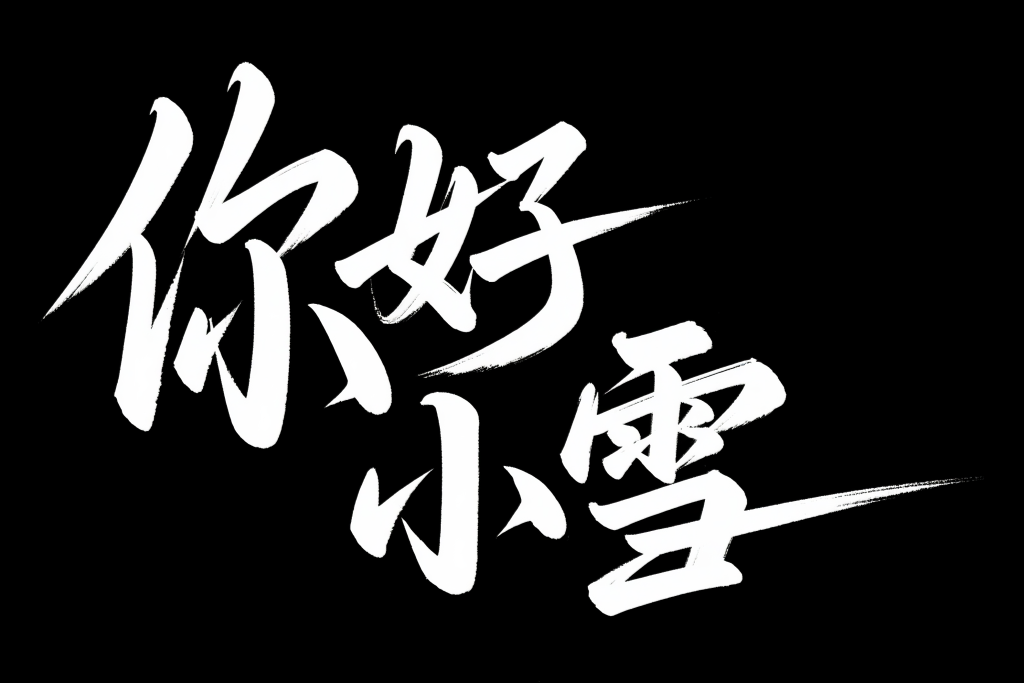 小雪节气文字艺术字体