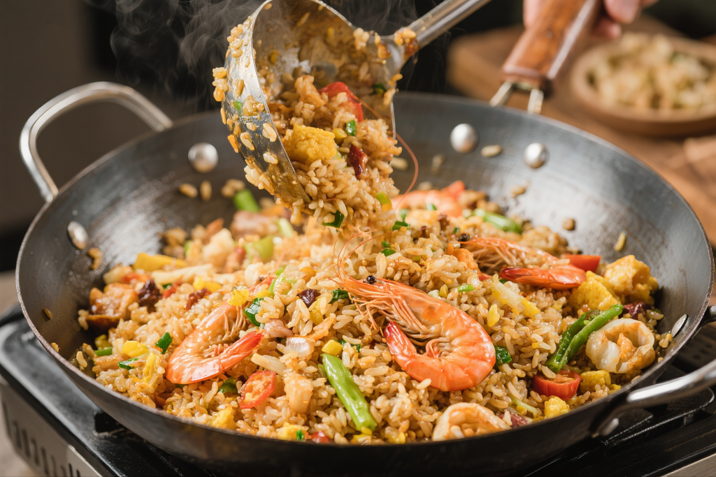 招牌炒饭美食摄影图