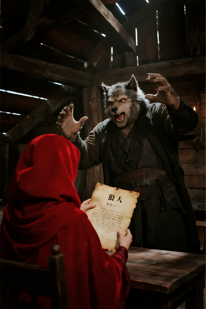 小红帽狼人杀推理桌游真人角色扮演人物摄影