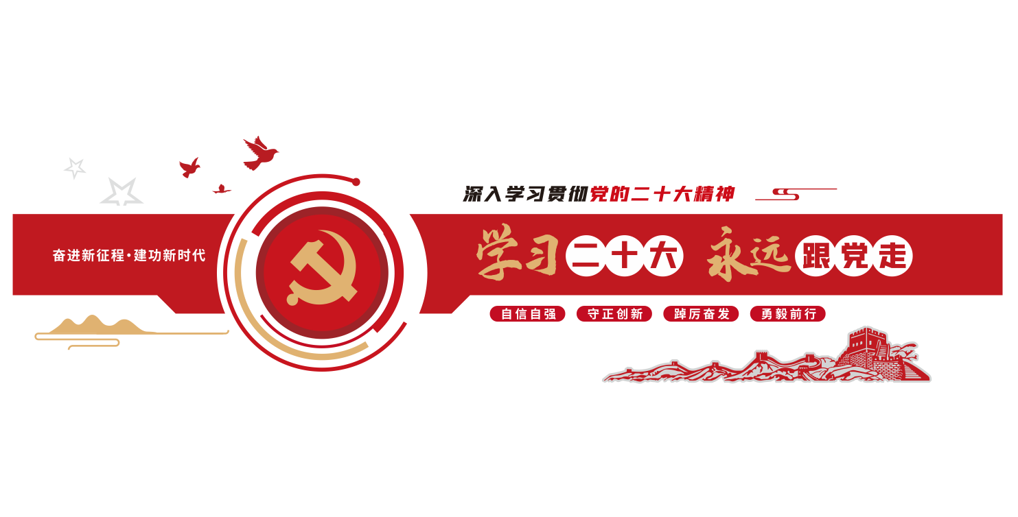 学习贯彻二十大精神党建文化墙设计