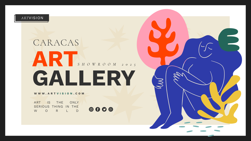 前卫抽象现代艺术活动邀请函设计