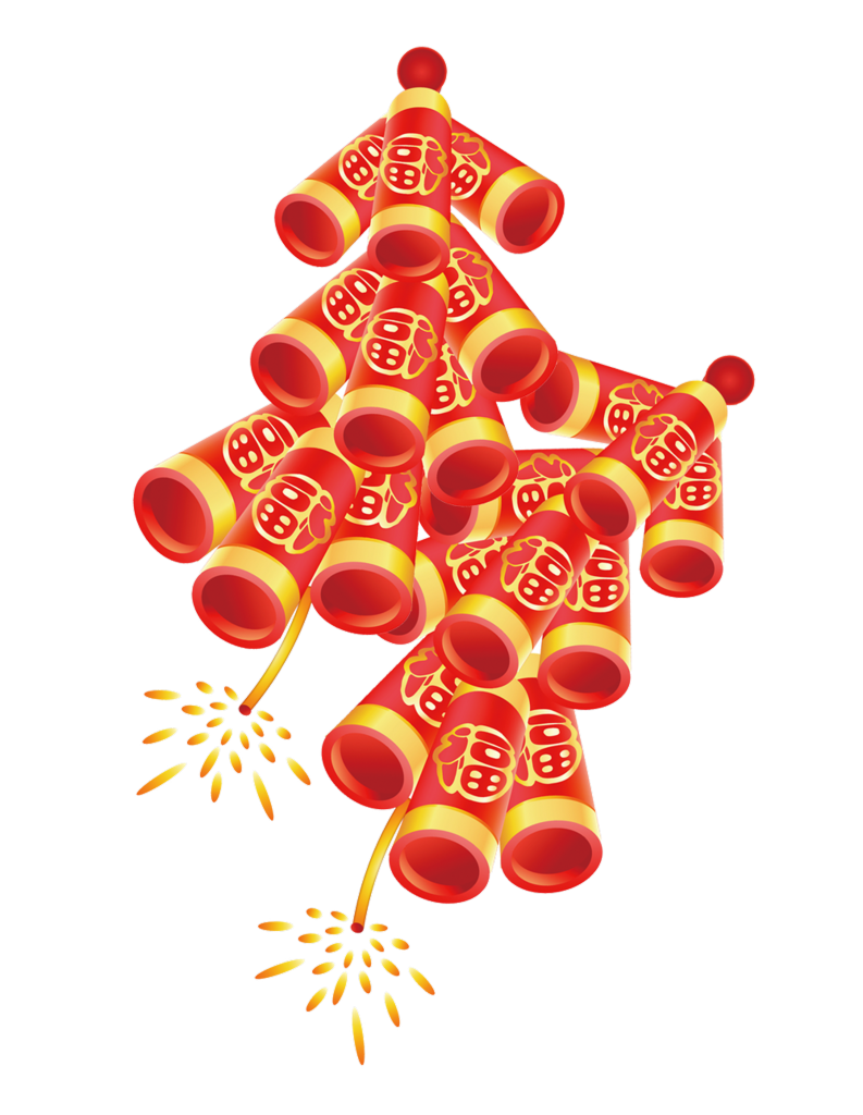 新年鞭炮爆竹卡通免扣素材