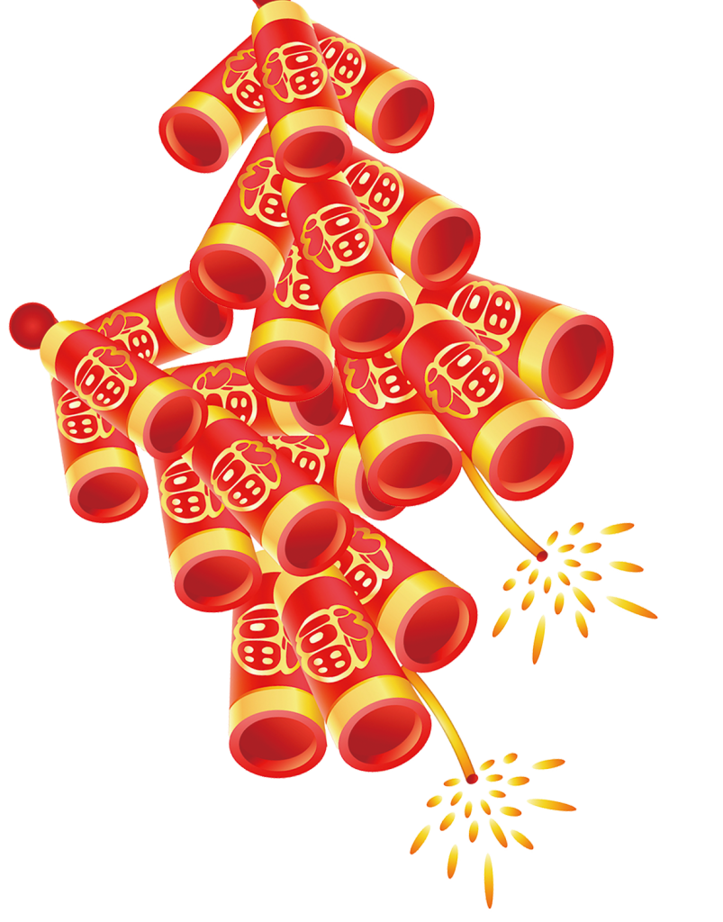 新年鞭炮爆竹卡通免扣素材