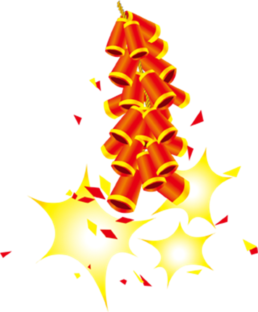 新年鞭炮爆竹卡通免扣素材