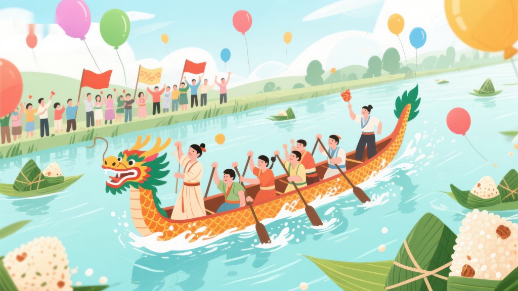 龙舟竞渡粽香四溢