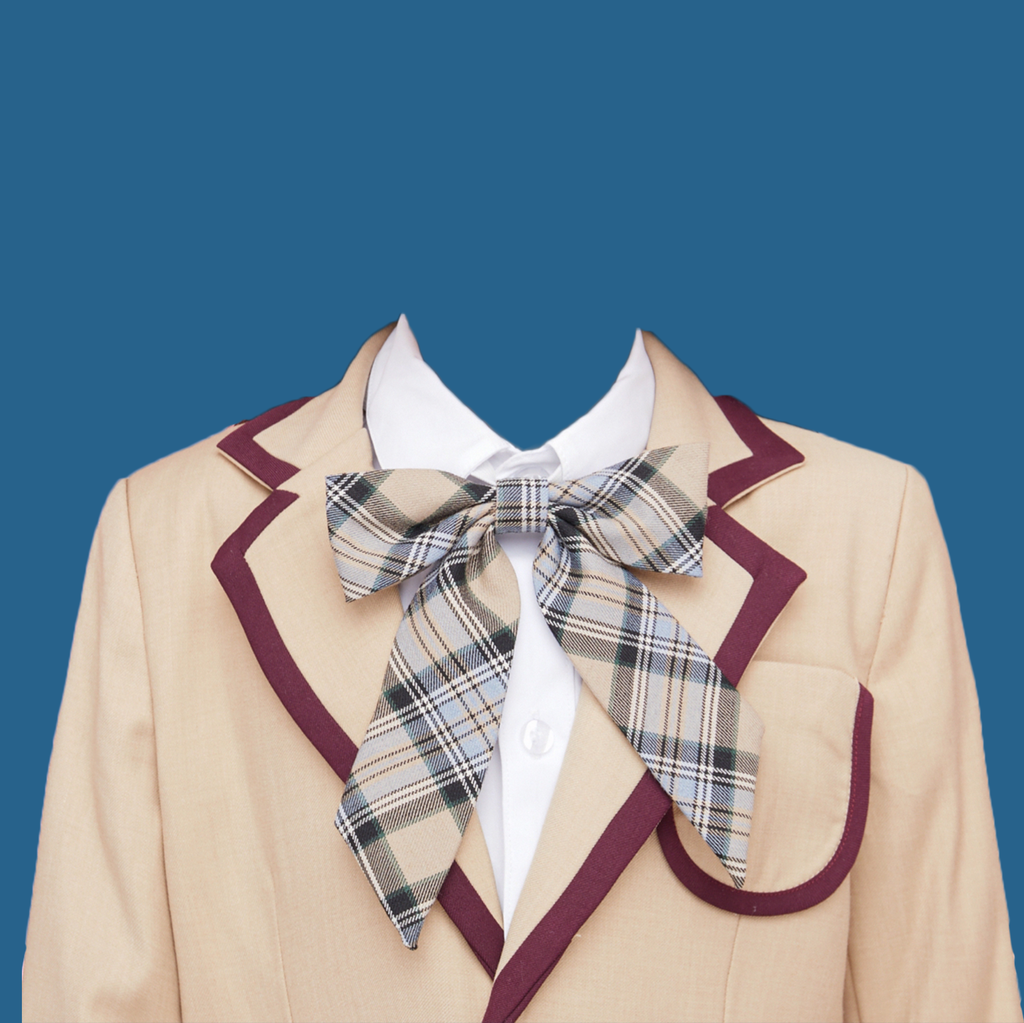 女生韩式学院风校服证件照服装模板素材