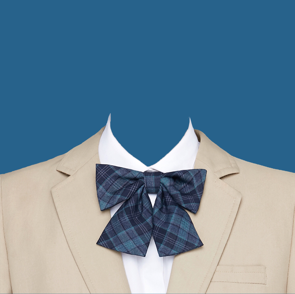 女生韩式学院风校服证件照服装模板素材