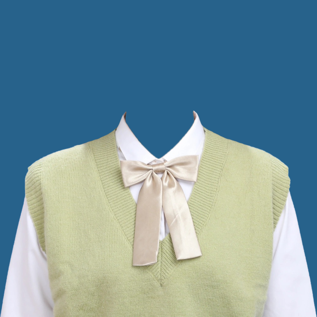 女生韩式学院风校服证件照服装模板素材