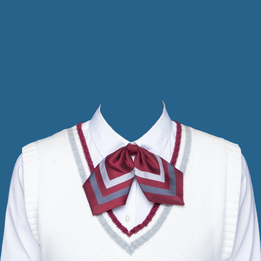 女生韩式学院风校服证件照服装模板素材