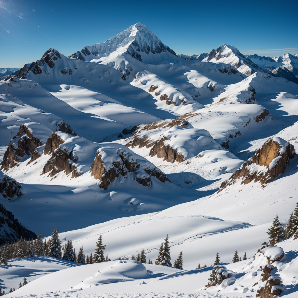 雪山风景背景素材雪景雪山