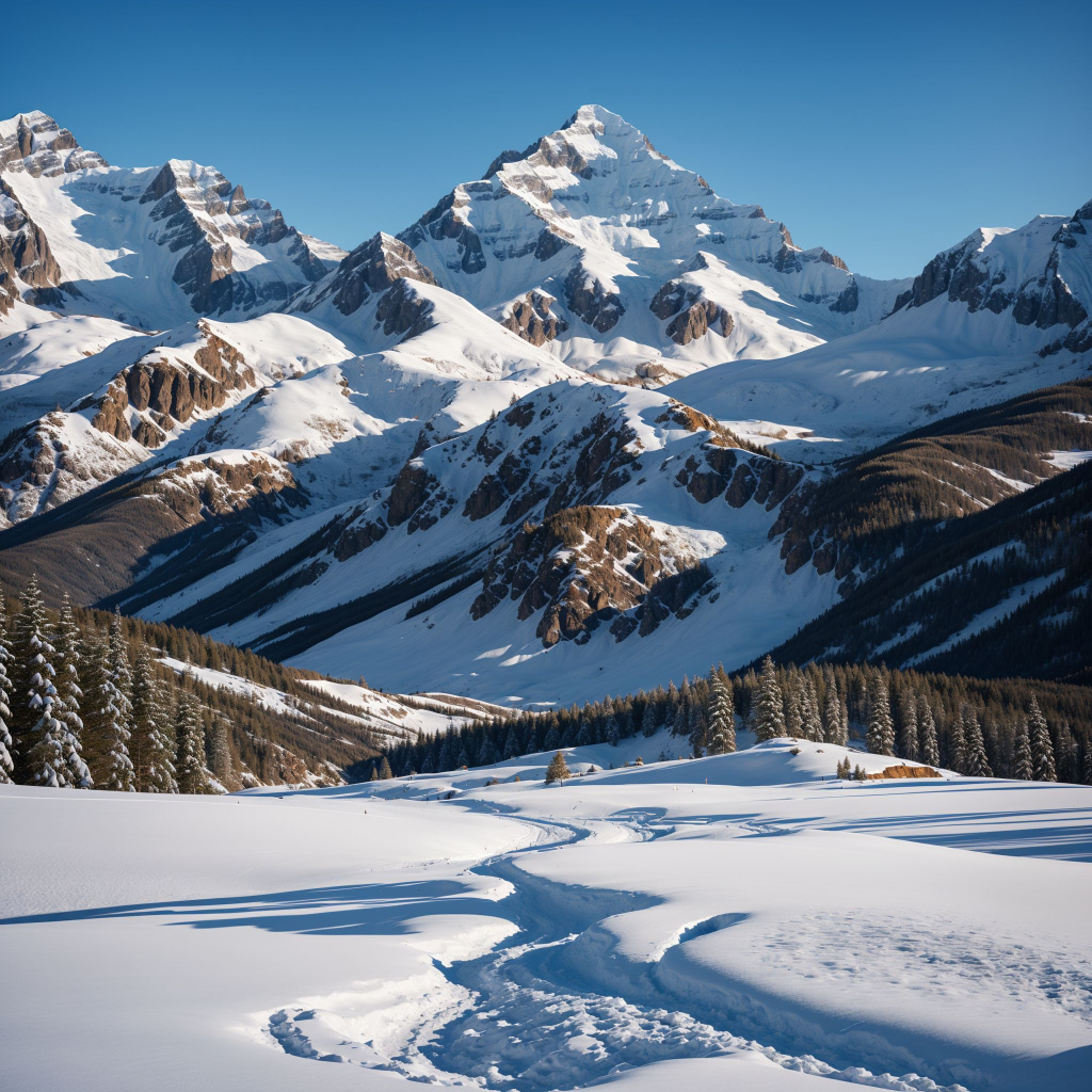 雪山风景背景素材雪景雪山