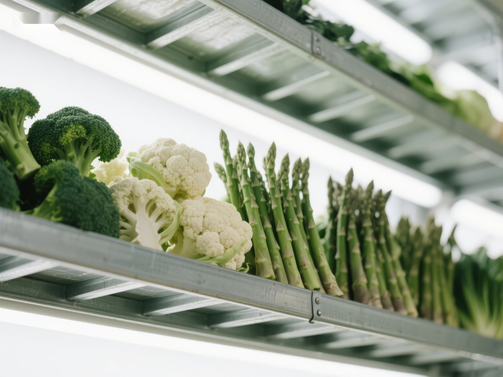 货架上的新鲜蔬菜