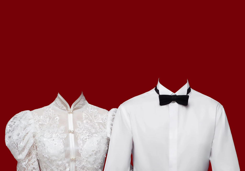 西装礼服结婚登记照模板换头服装后期修图