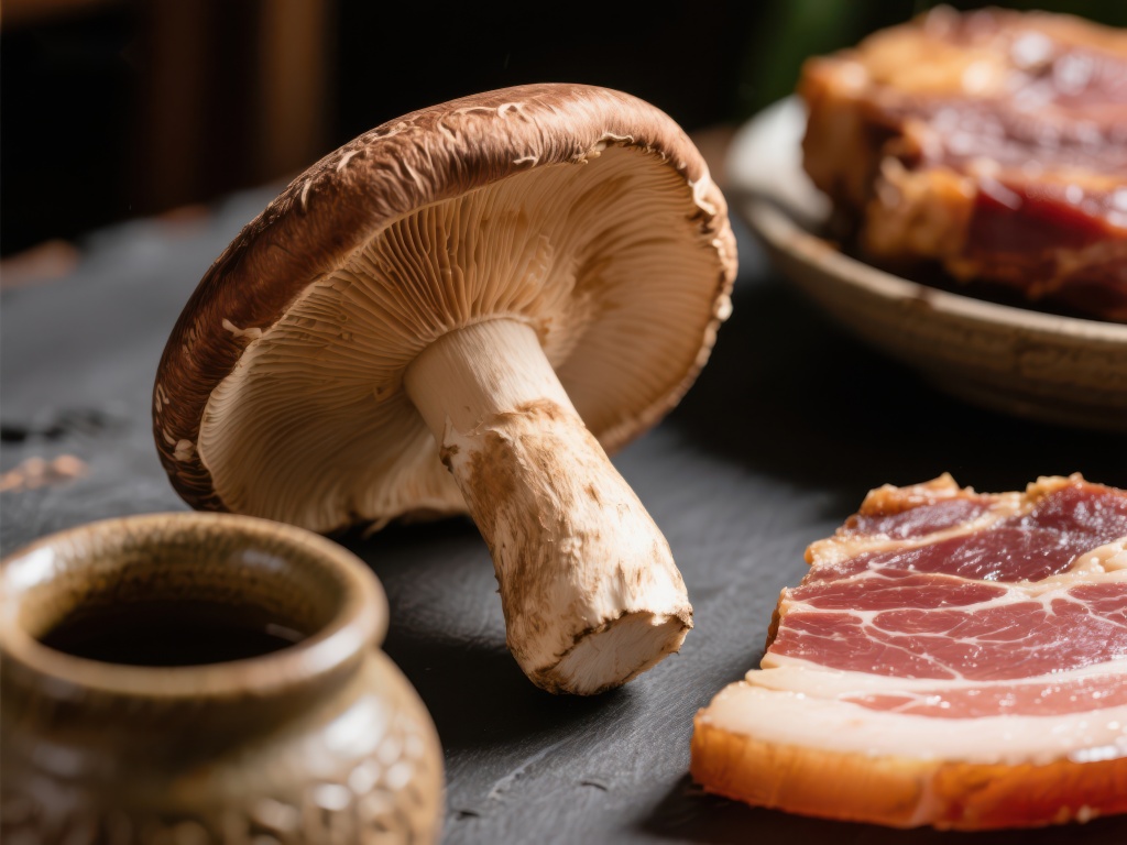 鲜菇与肉片的美食搭配
