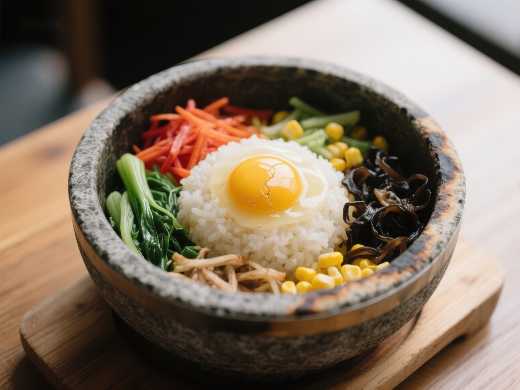 石锅拌饭色彩丰富的传统美食