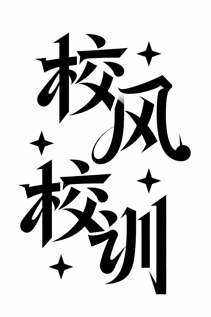 校风校训标题字体设计