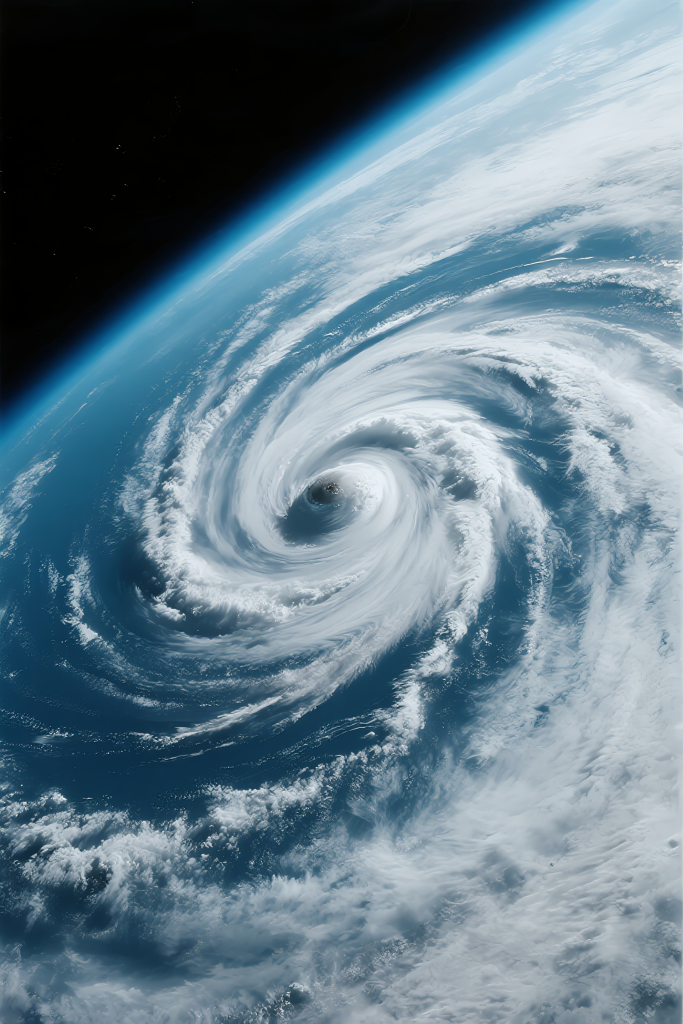 风眼气象图摄影图