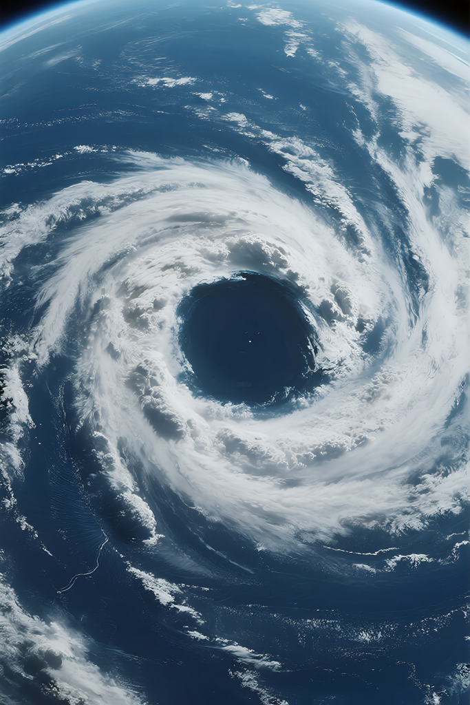 风眼气象图摄影图