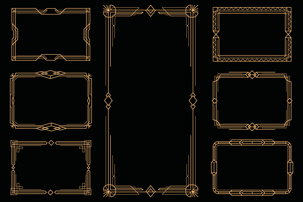 简约复古欧式几何边框矢量素材