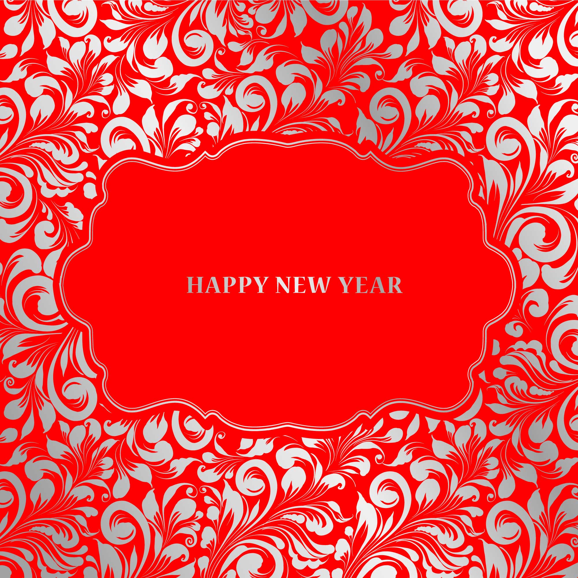 新年边框花纹背景