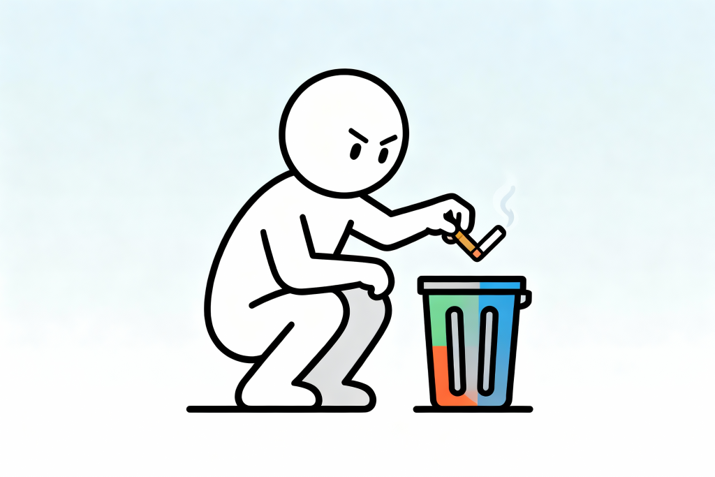 不健康行为插画人物形象