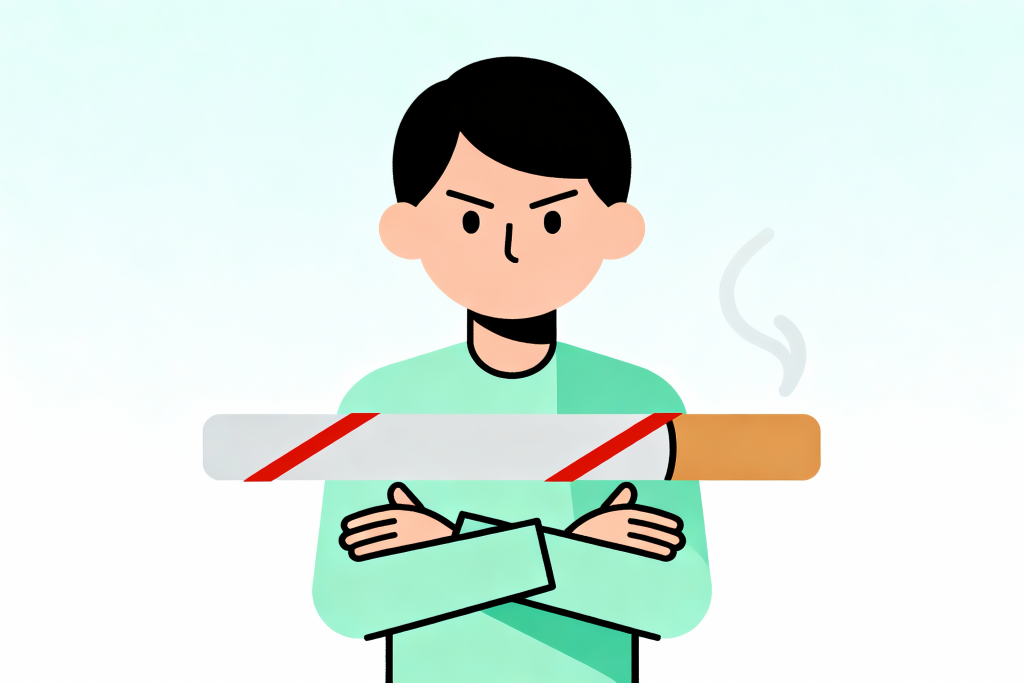 不健康行为插画人物形象