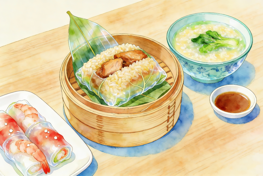 广式早茶插画美食素材