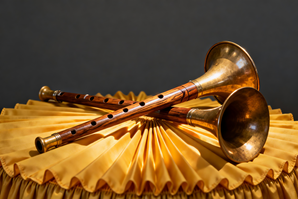 民间唢呐乐器摄影图