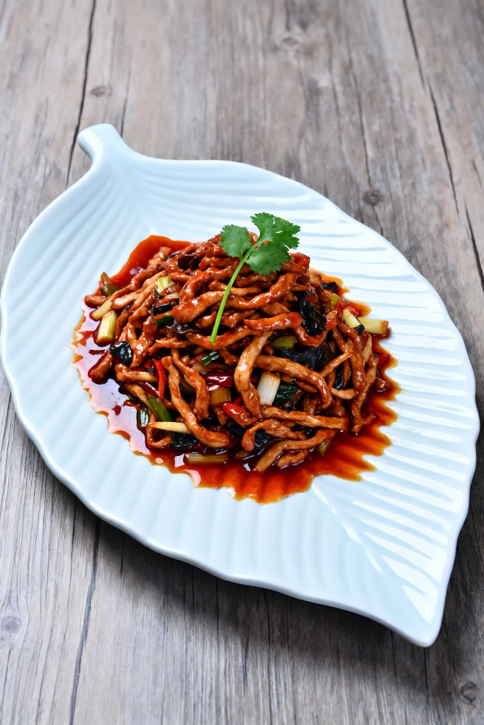 鱼香肉丝菜品美食摄影图