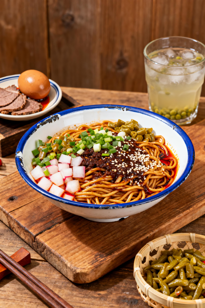 经典热干面美食摄影图
