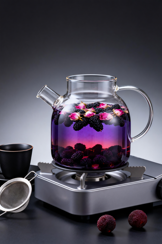 花果茶饮品摄影图