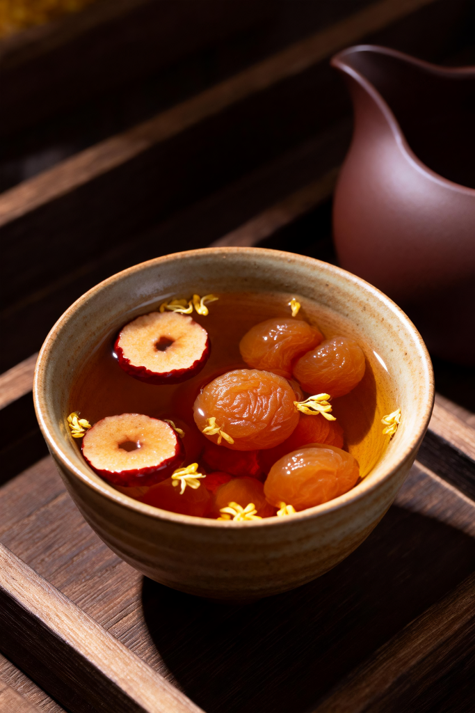 养颜花果茶摄影图