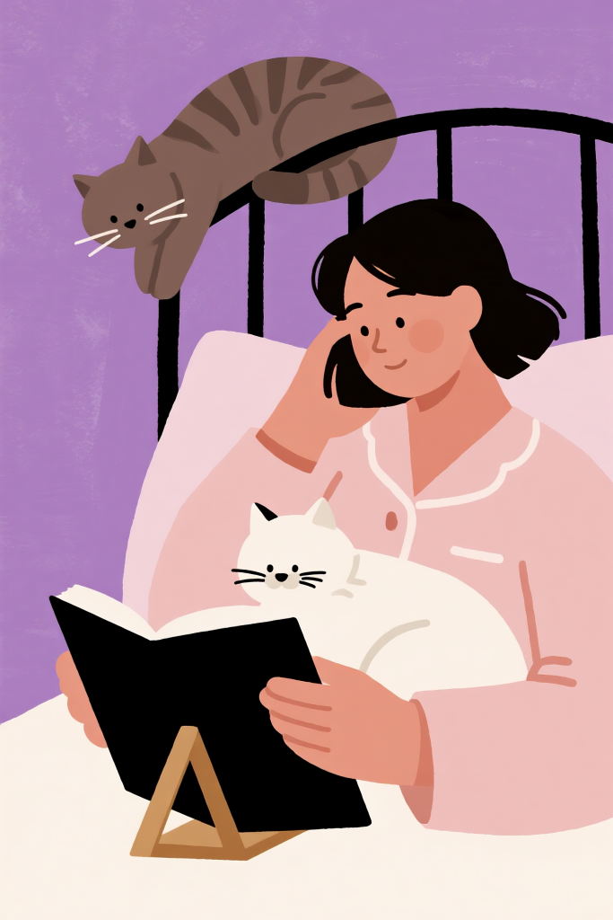 日常逗宠物扁平化插画绘画