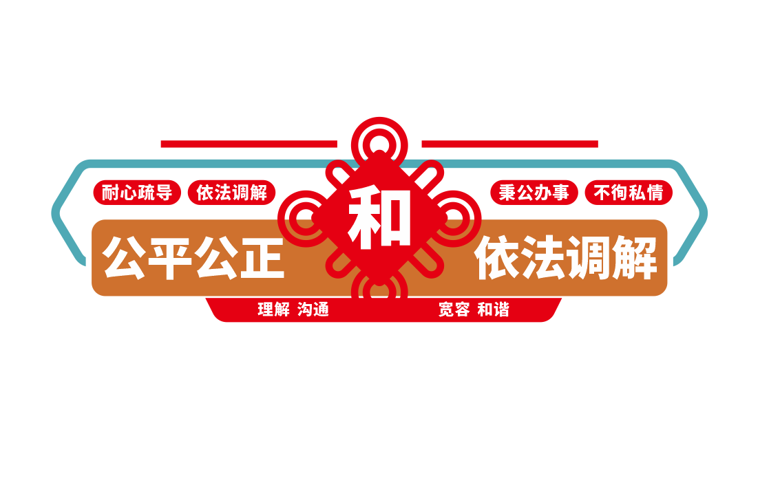 调解千家事温暖万人心人民调解室文化墙