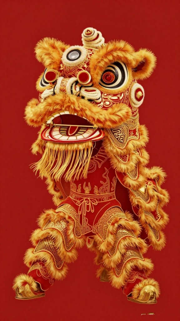 醒狮舞狮图片素材