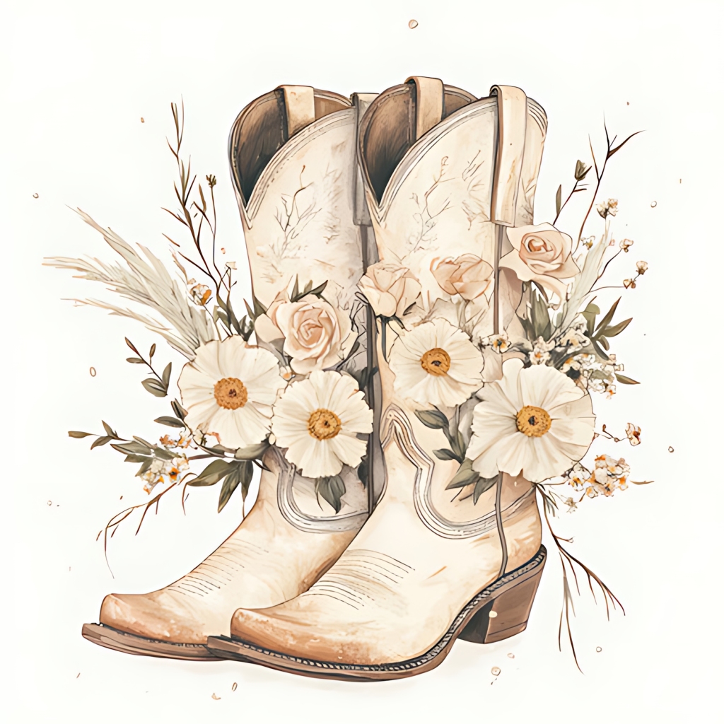 枯木棉花自然质朴文艺装饰插画