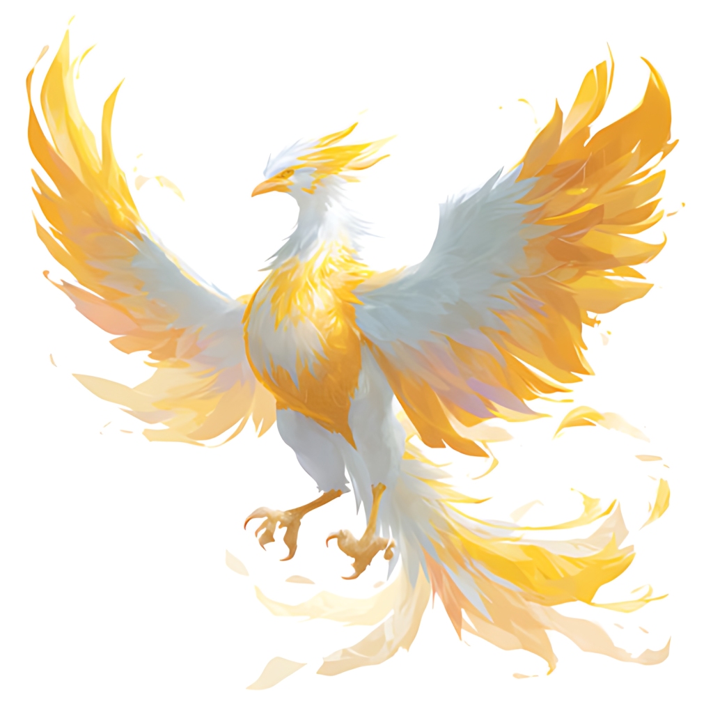 金灰翅膀飞鸟神圣梦幻装饰插画