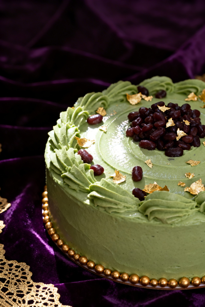 春季绿色抹茶甜品蛋糕甜点美食摄影图