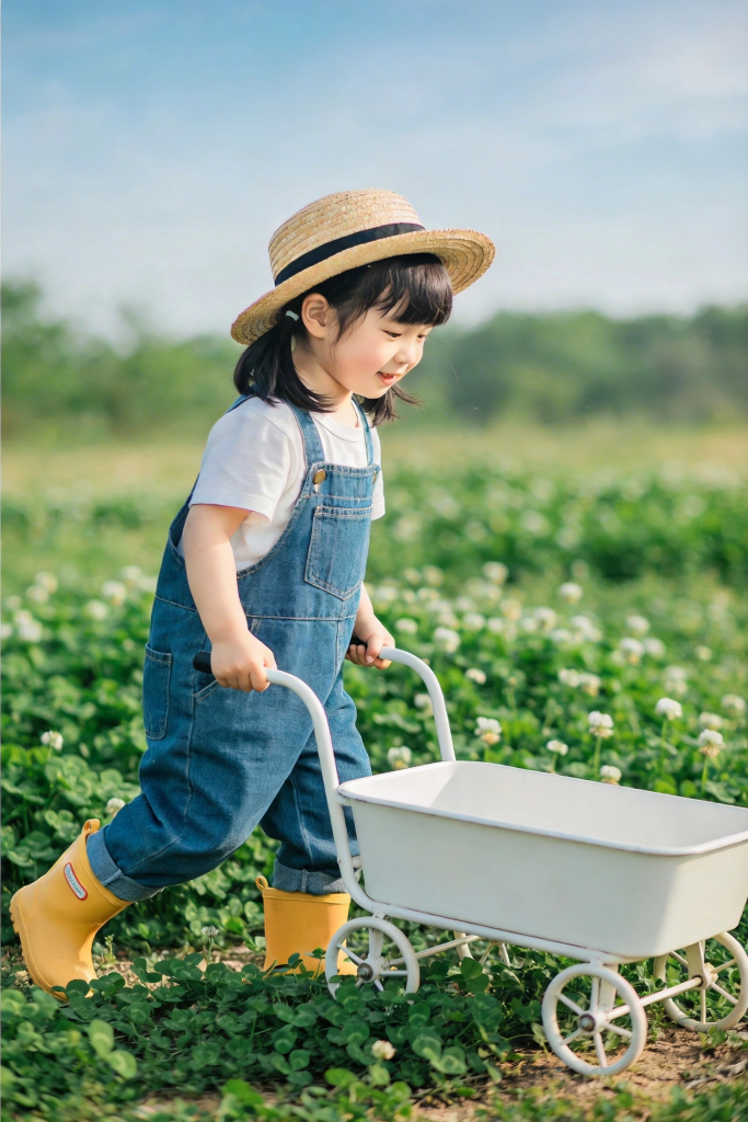 春天春季儿童露营春游踏青出游人物摄影图
